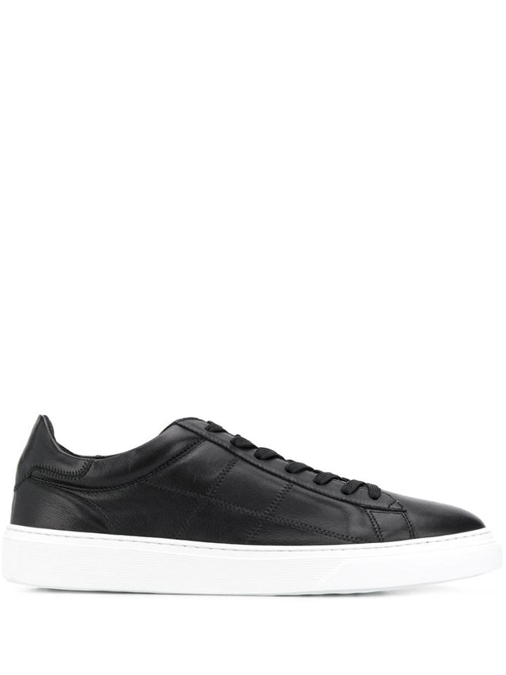 Hogan Low Top Lace Up Sneakers - Black