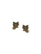 Marc Jacobs Embellished Owl Earrings, Women's, Metallic