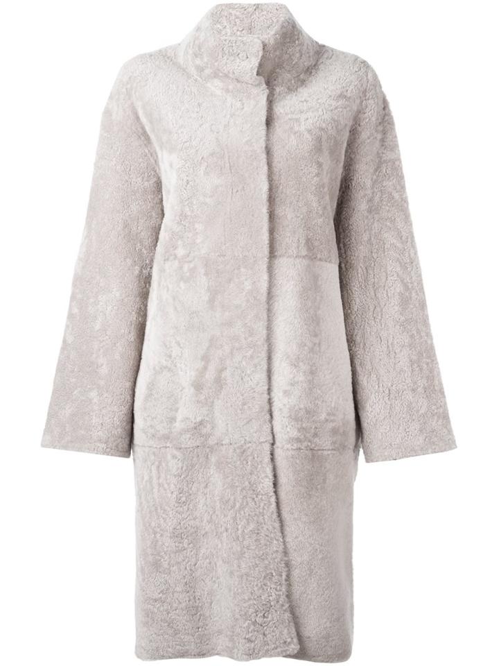 Yves Salomon Reversible Coat, Women's, Size: 36, Nude/neutrals, Lamb Skin/lamb Fur