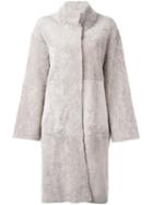 Yves Salomon Reversible Coat, Women's, Size: 36, Nude/neutrals, Lamb Skin/lamb Fur