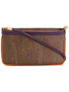 Etro Contrast Profiles Shoulder Bag - Brown