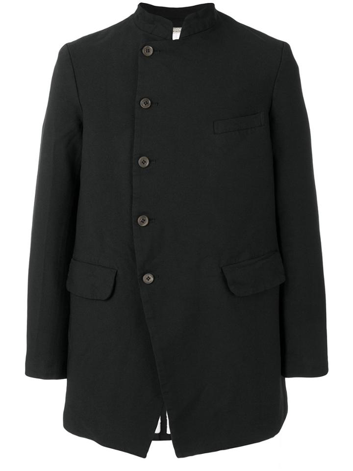 Comme Des Garçons Homme Plus Mandarin Collar Coat - Blue