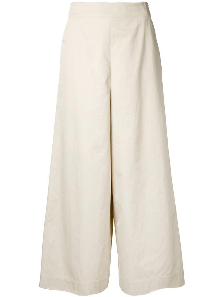 Astraet Wide-leg Cropped Trousers, Women's, Size: 1, Nude/neutrals, Cotton