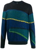 Ps Paul Smith Striped Knit Jumper - Blue