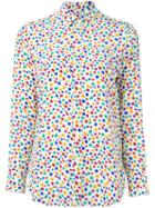 Saint Laurent Star Print Shirt, Women's, Size: 40, Silk