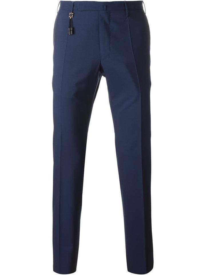 Incotex Tailored Trousers, Men's, Size: 58, Blue, Wool