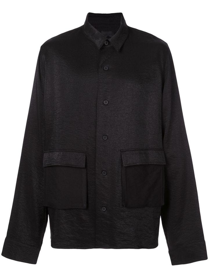 Rta Casual Front Pocket Shirt - Black