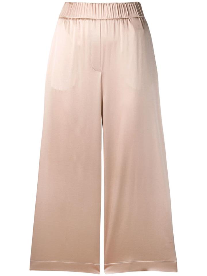 Fabiana Filippi Cropped Palazzo Trousers - Pink