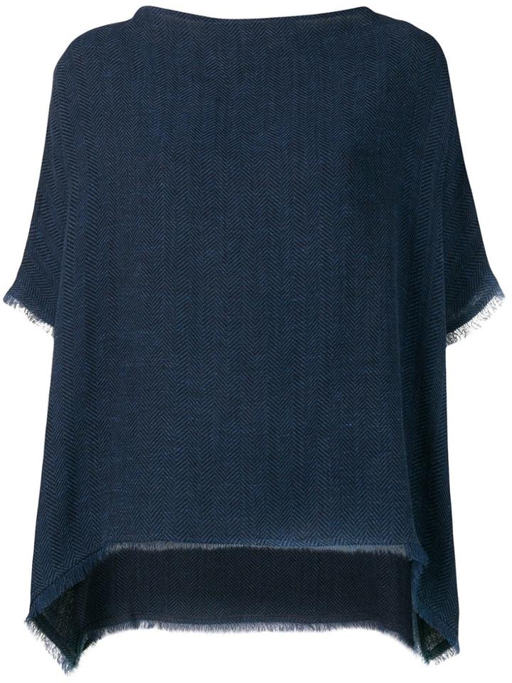 Dusan Easy Fringe Top - Blue