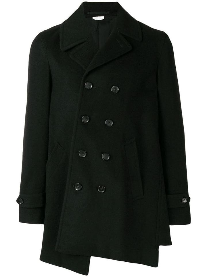 Comme Des Garçons Homme Plus Asymmetrical Double-breasted Coat - Black