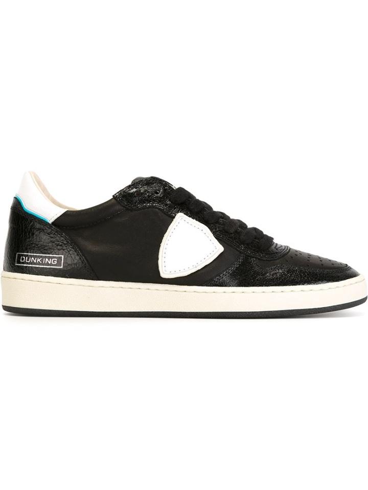 Philippe Model Lace-up Sneakers, Women's, Size: 40, Black, Leather/cotton/rubber