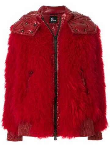 Moncler Grenoble Shaggy Padded Coat - Red