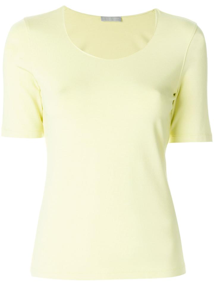 Le Tricot Perugia Basic T-shirt - Yellow & Orange