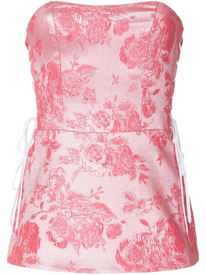 Manning Cartell Metallic Kyoto Calling Floral Bustier - Pink & Purple