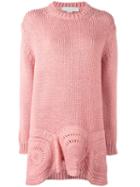 Stella Mccartney Crochet Circle Knit Jumper, Women's, Size: 38, Pink/purple, Polyamide/wool