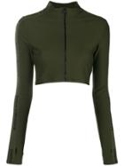 Paco Rabanne Zip-up Cropped Jacket - Green