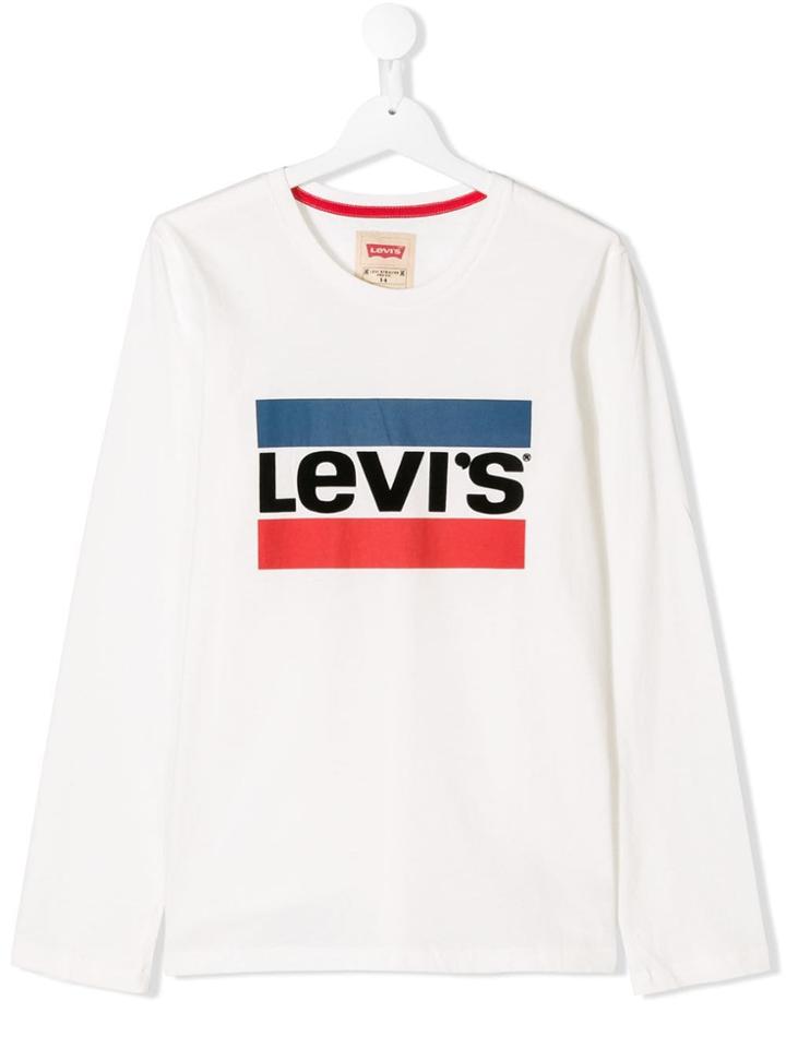 Levi's Kids Teen Logo Printed T-shirt - White