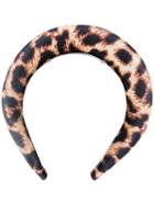 In The Mood For Love Leopard Print Velvet Headband - Neutrals