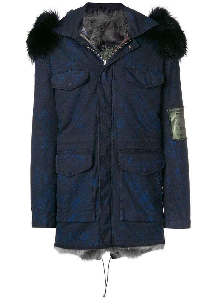 Mr & Mrs Italy Fur-lined Short Parka - Blue