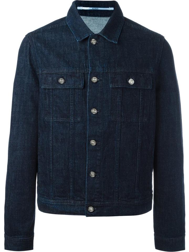 Kenzo 'tiger' Denim Jacket, Men's, Size: Small, Blue, Cotton