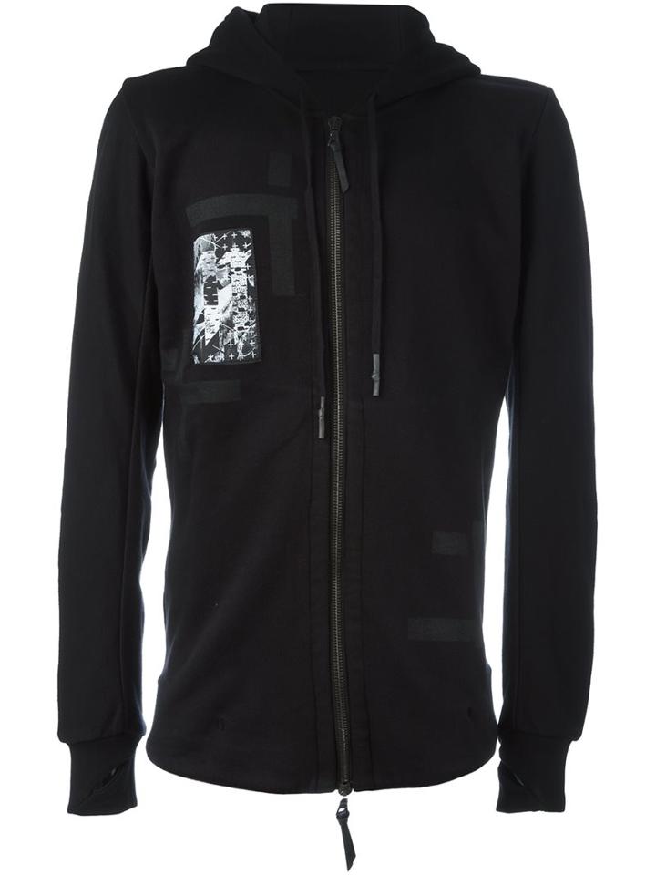 11 By Boris Bidjan Saberi Patch Detail Hoodie