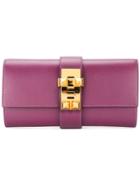 Hermès Vintage Hermes Medor Clutch Hand Party Bag - Purple