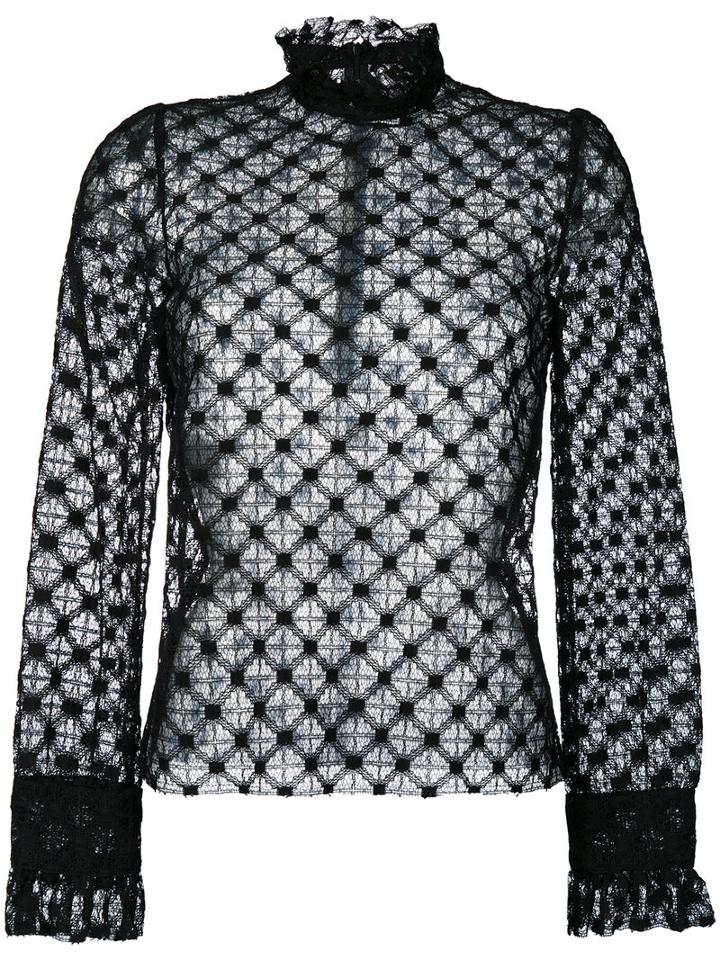 Philosophy Di Lorenzo Serafini - Lace Detail Shirt - Women - Cotton/polyamide/viscose - 40, Black, Cotton/polyamide/viscose