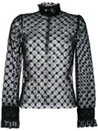 Philosophy Di Lorenzo Serafini - Lace Detail Shirt - Women - Cotton/polyamide/viscose - 40, Black, Cotton/polyamide/viscose