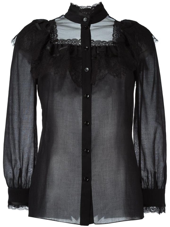 Saint Laurent 70's Folk Blouse - Black