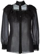 Saint Laurent 70's Folk Blouse - Black