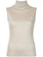 Layeur Roll Neck Glitter Top - Metallic