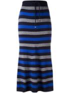 Twin-set Striped Maxi Skirt, Women's, Size: Small, Blue, Polyamide/viscose/cashmere/wool