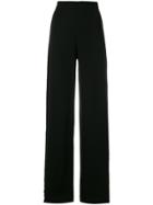 Murmur Fringe Side Panel High Waist Trousers - Black
