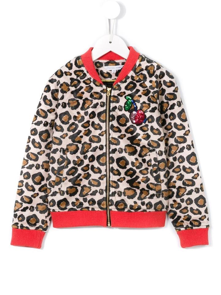 Little Marc Jacobs Leopard Print Bomber Jacket, Girl's, Size: 8 Yrs, Nude/neutrals