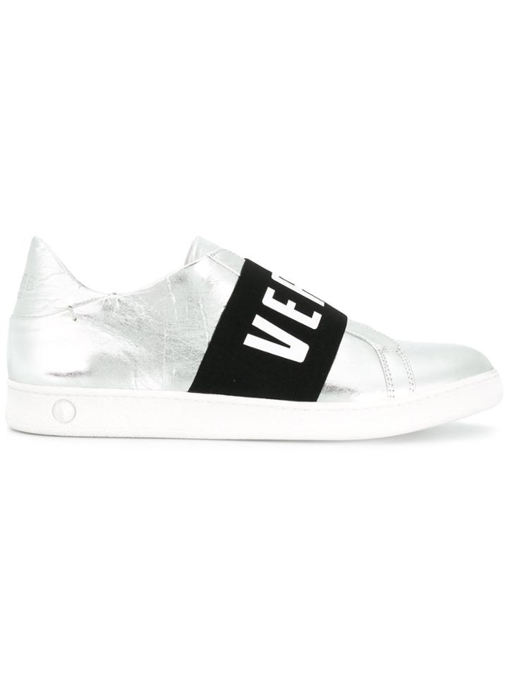 Versus Logo Strap Sneakers - Metallic