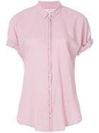Xirena Rolled Short Sleeves Shirt - Pink & Purple
