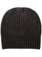 Iris Von Arnim Ribbed Beanie, Women's, Brown, Cashmere