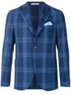 Cantarelli Checked Slim-fit Jacket - Blue