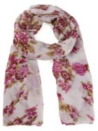 Serpui Floral Print Scarf, Women's, Nude/neutrals, Polyester