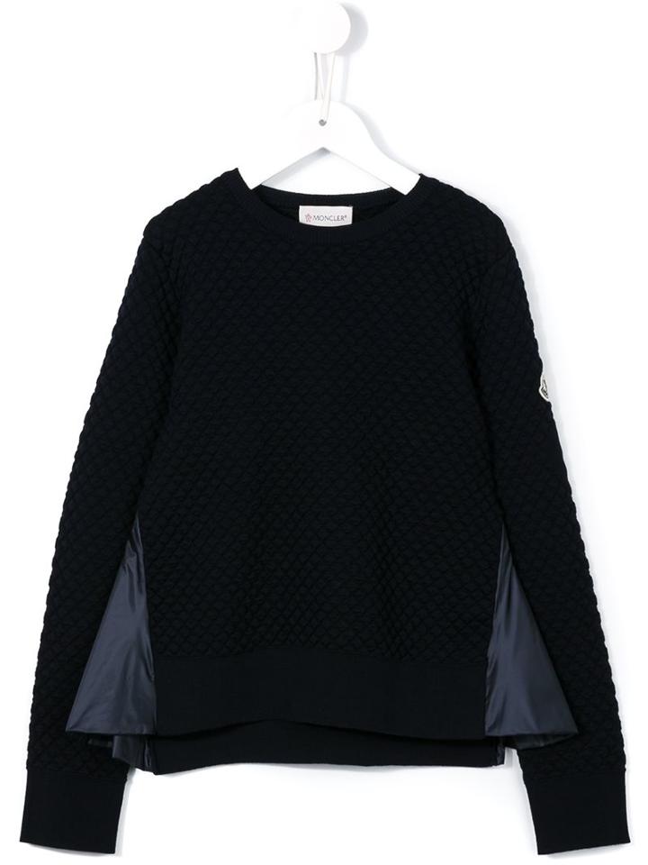 Moncler Kids - Textured Jumper - Kids - Polyamide/polyester/viscose/virgin Wool - 10 Yrs, Blue