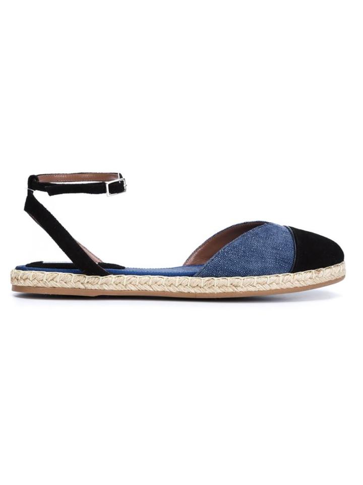 Tabitha Simmons Sebille Espadrilles, Women's, Size: 37, Blue, Canvas/straw/suede/rubber