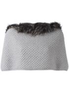 Fabiana Filippi Short Cape, Women's, Grey, Silk/wool/cashmere