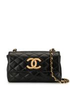 Chanel Pre-owned Diamond Quilted Cc Crossbody Bag - Black