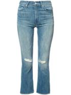 Mother Insider Cropped Jeans, Women's, Size: 25, Blue, Cotton/spandex/elastane
