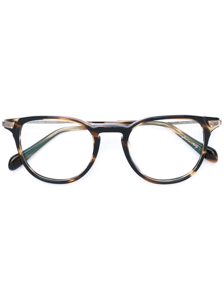 Oliver Peoples - Ennis Glasses - Unisex - Acetate/metal - 48, Brown, Acetate/metal