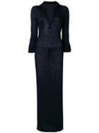 Humanoid - Casual Maxi Dress - Women - Virgin Wool - M, Blue, Virgin Wool