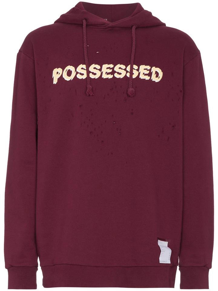 Satisfy Possessed Distressed Hoodie - Red
