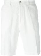 Boss Hugo Boss Pleated Yaron D Chino Shorts, Men's, Size: 48, White, Linen/flax