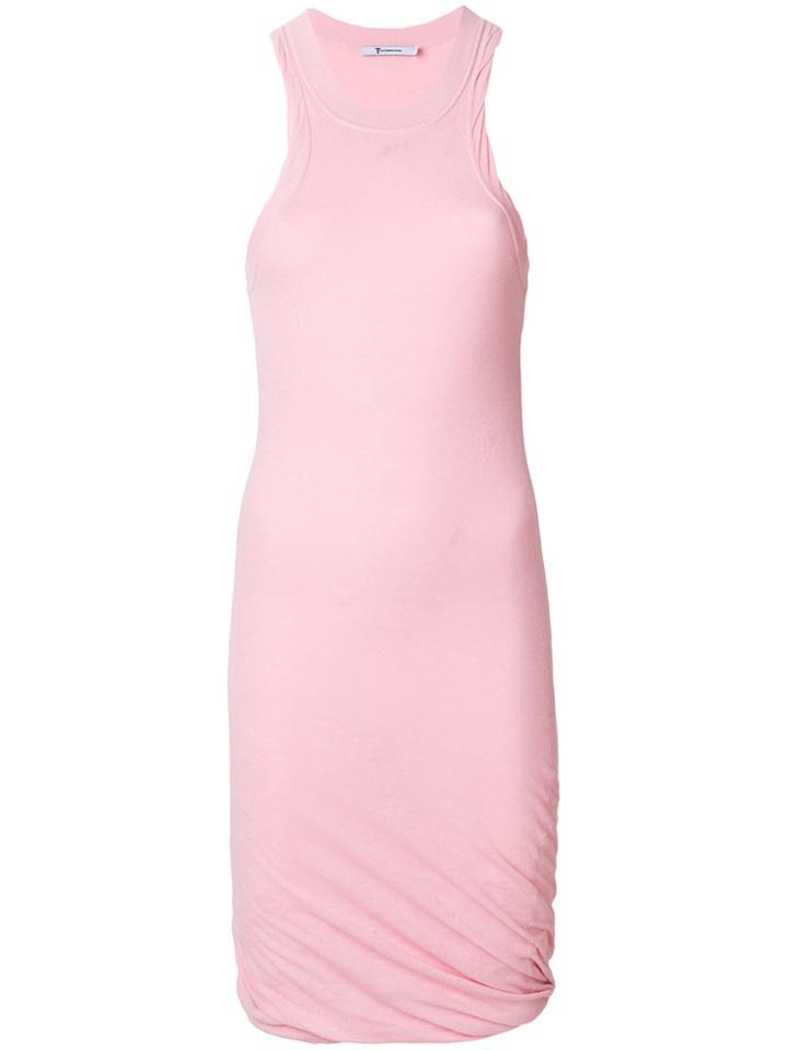 T By Alexander Wang Fitted Sleeveless Dress - Pink & Purple