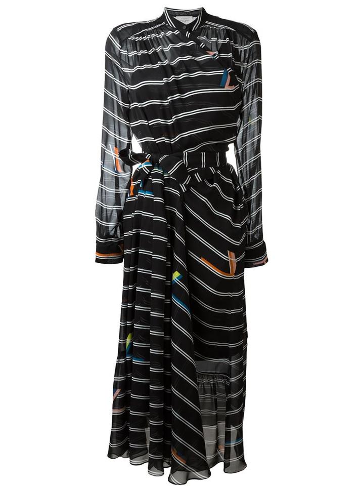 Preen By Thornton Bregazzi Stripe Belted Dress